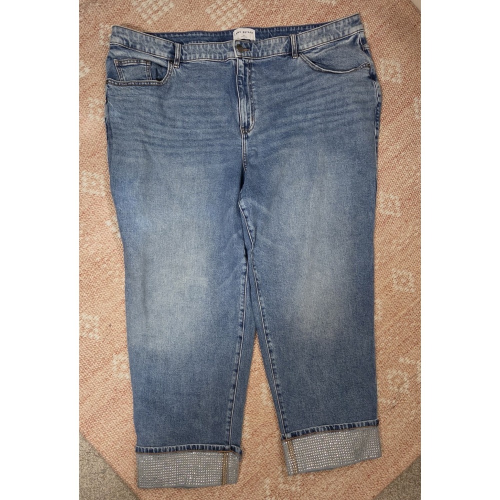 Lane Bryant Mid Rise Boyfriend Sparkly Crop Bottoms Size 24